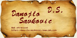 Danojlo Savković vizit kartica